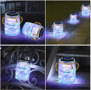 Greenidea 2 Pack Hanging Solar Lantern Lights