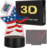 American Star Flag & Map3D Night Light