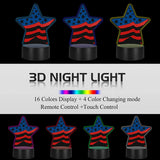 American Star Flag & Map3D Night Light