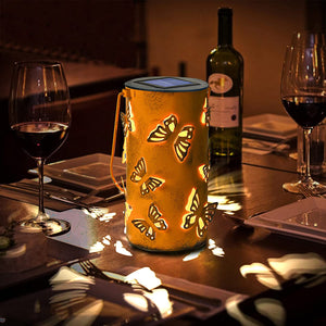 Table Lanterns with Butterfly Pattern