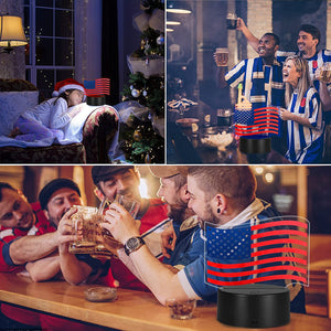 American Flag & Map3D Night Light