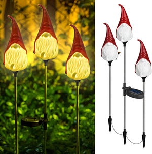 Greenidea Solar Garden Pile Light, 3pcs Ceramic Genie Decoration Light