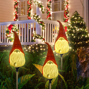 Greenidea Solar Garden Pile Light, 3pcs Ceramic Genie Decoration Light