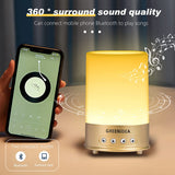 Greenidea Bluetooth Speaker Night Light,Portable Speaker Candle LED Night Light with 361° Sound Pen Holder for Outdoor Sports,Beach,Camping- Sliver